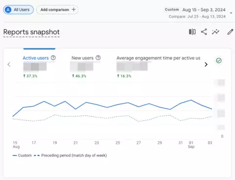 Google Analytics Snapshot